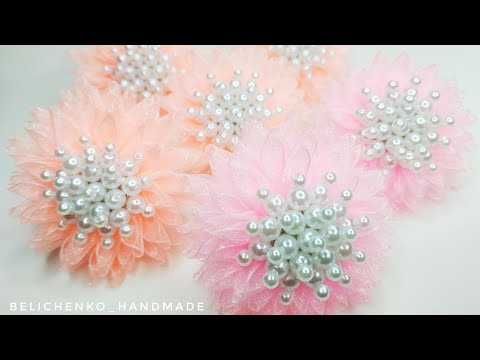 Видео: DIY/МК Нежные резиночки из органзы.🌸🌸🌸Их сможет сделать каждый 😉Бантики из органзы