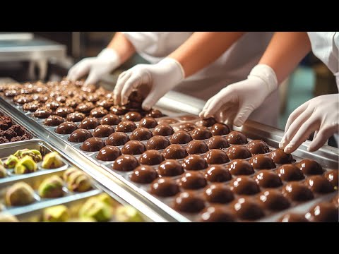 Видео: Корейская еда! Сладкий и хрустящий роскошный шоколад Dubai