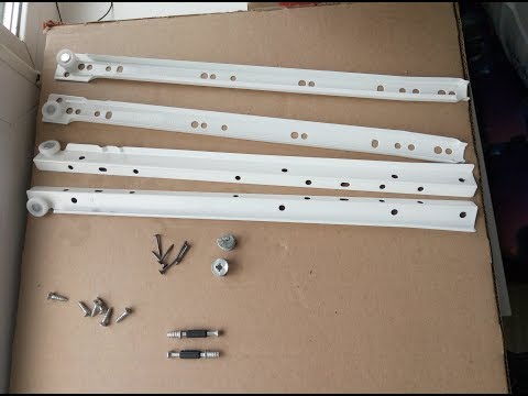 Видео: Как собрать ящик от фирмы БТС и прикрутить роликовые направляющие