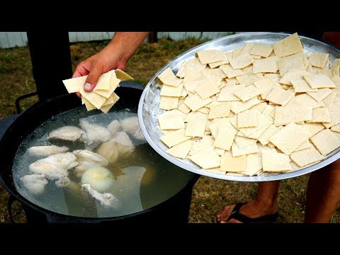 Видео: КУМЫКСКИЙ ХИНКАЛ В КАЗАНЕ НА КОСТРЕ