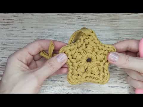 Видео: Звезда 🌟 из трикотажной пряжи