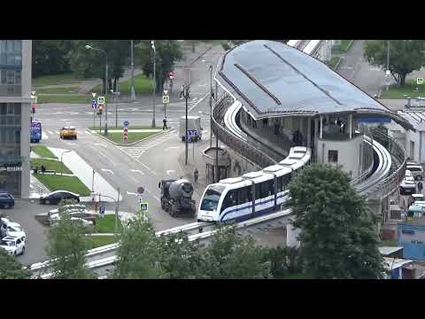 Видео: Монорельс ЭПС борт 05 с высоты многоэтажного дома