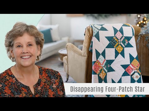Видео: Как сделать одеяло с исчезающей звездой из четырёх лоскутков — бесплатное руководство по квилтингу