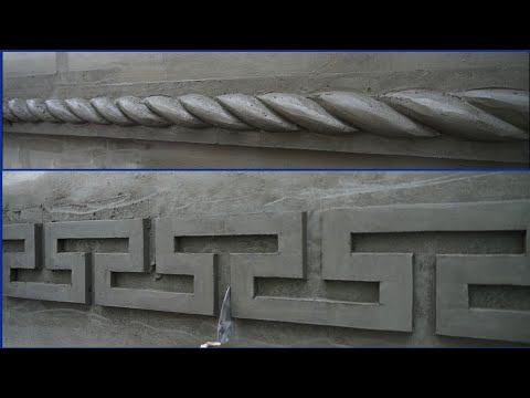 Видео: Как сделать декоративный бордюр, скульптуру из песчаного цемента