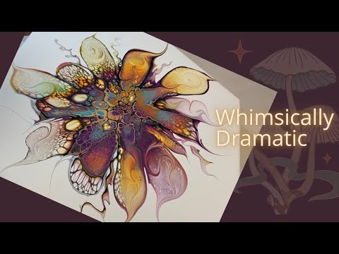 Видео: #203 Причудливо-драматический парящий цветок|  Акриловая заливка |  Аннотация |  Жидкая живопись