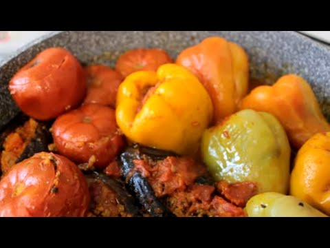 Видео: ДОЛМА из Баклажана Перца и Помидора ✵Badımcan, Bibər, Pomidor Dolmasi👌AZERBAIJANIAN CUISINE.