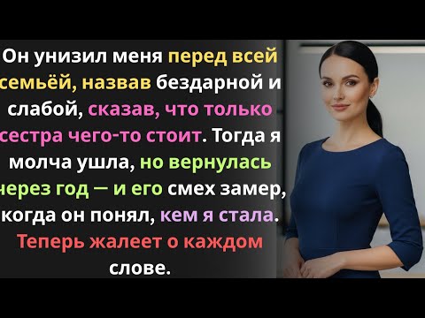 Видео: Мой отец сказал: «Твоя сестра всего добилась сама, а ты — никто». Тогда я ответила ему так…