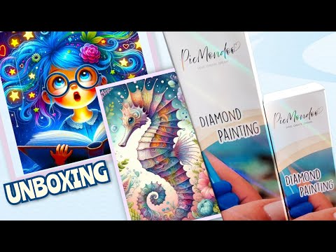Видео: Распаковываем две потрясающие алмазные картины от Picmondoo 🎨✨ | Полные наборы квадратных сверл.