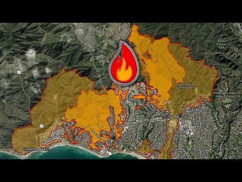 Видео: Горит целый город! Сильнейший ветер в Калифорнии