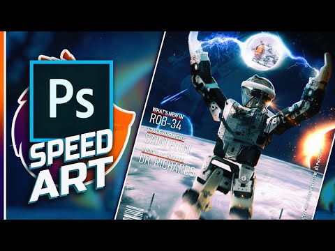 Видео: КОСМИЧЕСКАЯ Обработка в Фотошопе! // Speed Art (photoshop)