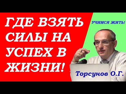 Видео: Где взять силы на успех в жизни? Учимся жить. Торсунов О.Г.