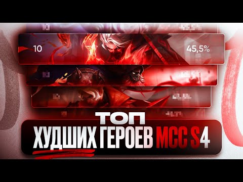 Видео: ТОП ХУДШИХ Героев МСС СЕЗОН 4 Mobile Legends \ Согласно проценту побед \ Мета покинула чат