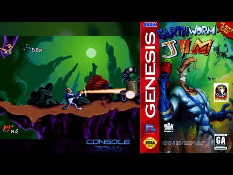 Видео: Earthworm Jim (Червяк Джим) - прохождение игры (Sega Mega Drive, 16-bit)