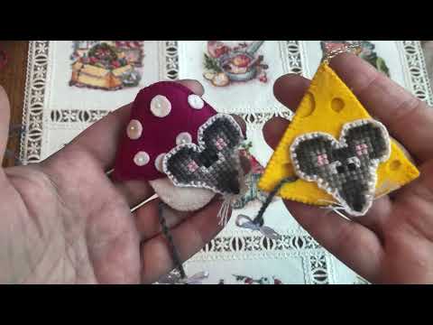 Видео: Моя коллекция вышитых новогодних игрушек.