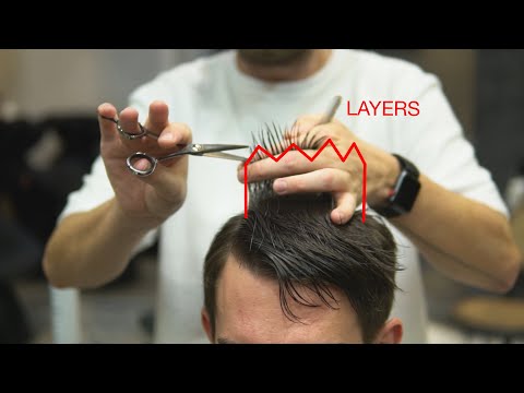 Видео: классическая мужская стрижка ножницами