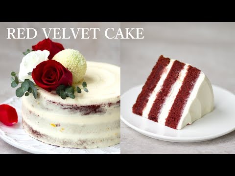 Видео: Красный бархатный торт. Реальная бархатистая  текстура / Red Velvet Cake. Real velvety texture/ASMR