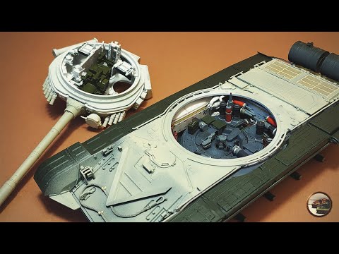Видео: Замуровал Внутрянку Т-72. Сборка Модели Танка Т-72М1 в 1/35 от Amusing Hobby