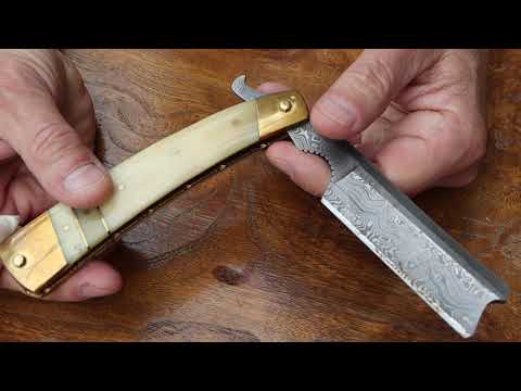Видео: Опасная бритва сувенир. Тест (ННТ) после заточки Straight razor souvenir