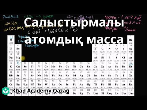 Видео: Салыстырмалы атомдық масса | Химия | Қазақ Хан Академиясы