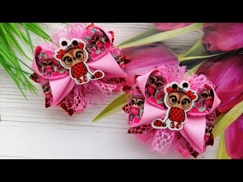 Видео: Самые Любимые бантики Девочек✨💕Бантики из ленты, экокожи  и кружево.