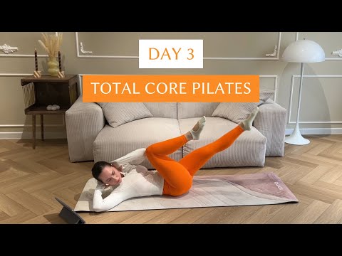 Видео: 1 Week Pilates Plan | Day 3 Total Core Pilates//Пилатес для сильного кора, плоского живота
