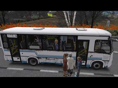 Видео: ПАЗ 320412-05 на 7 маршруте на карте Русская глубинка 2.6. Omsi 2.