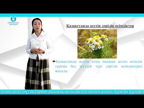 Видео: Сулейменова Н.М. Дәрілік өсімдіктер