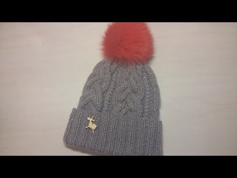 Видео: Вязание шапки спицами узором ''сложная коса '' из 18 петель.