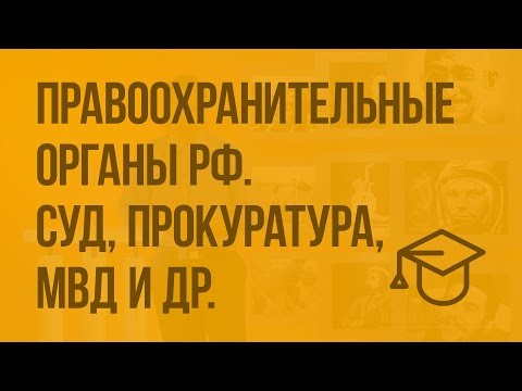 Видео: Правоохранительные органы РФ. Суд и прокуратура, МВД и др. Видеоурок по обществознанию 7 класс
