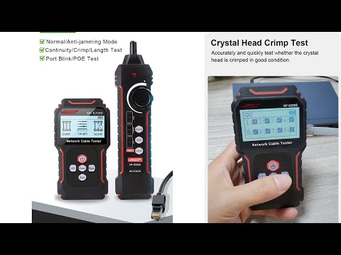 Видео: Noyafa NF-8209S Кабельный тестер цифровой новый.