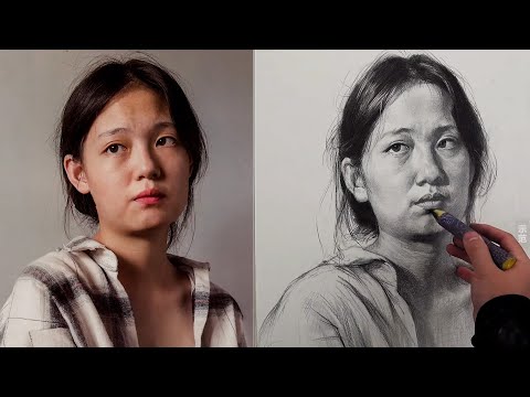 Видео: Научитесь рисовать портрет женщины карандашом по фотореференсу