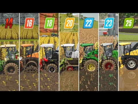 Видео: Fs14 против Fs16 против Fs18 против Fs20 против Fs22 против Fs23 против Fs25 | Сборщик мякины зас...