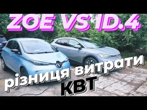 Видео: Volkswagen ID.4 РВЕ Renault Zoe | Що економніше ? Чи велика різниця?