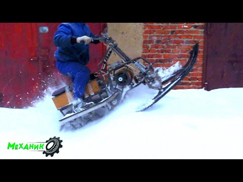 Видео: Электро снегоход суровые испытания!