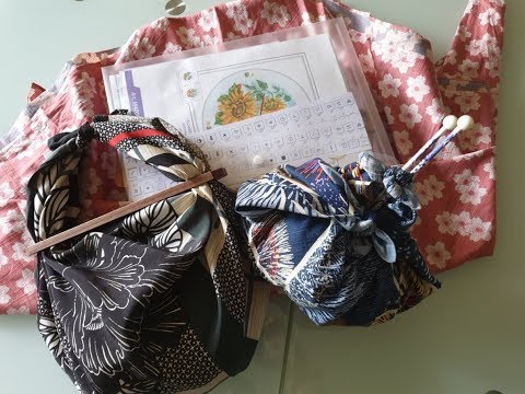 Видео: Фурошики сумка из платка/ вязание/ вышивка