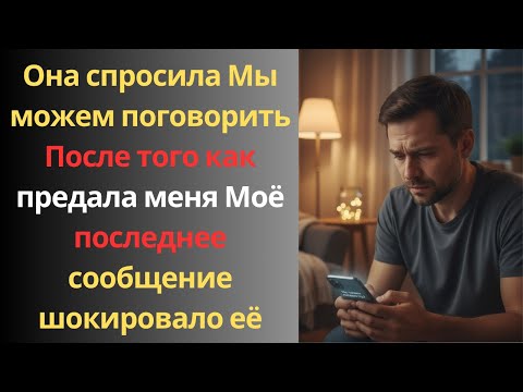 Видео: Она спросила Мы можем поговорить? После того как предала меня… Моё последнее сообщение шокировало её