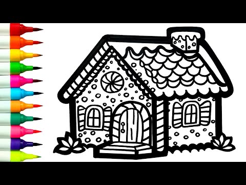 Видео: Рисунок рождественского домика в 3D | Как нарисовать рождественский домик в 3D шаг за шагом | Рис...