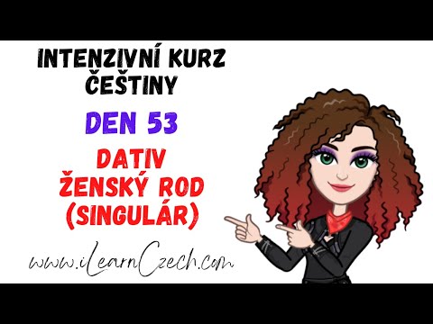 Видео: Курс чешского 53: Дательный падеж - женский род (единственное число)
