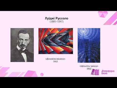 Видео: Мистецтво 9 клас. Митці авангарду. Футуризм. "Зустріч автомобілів з аеропланами"