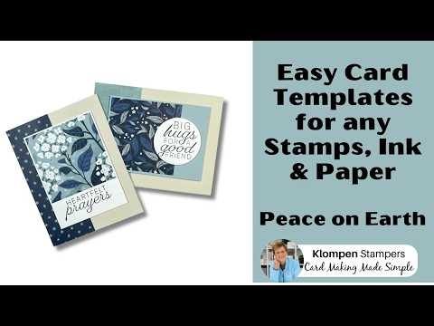 Видео: Открытки с выражением сочувствия ручной работы с набором штампов «Мир на Земле» | Простой шаблон ...