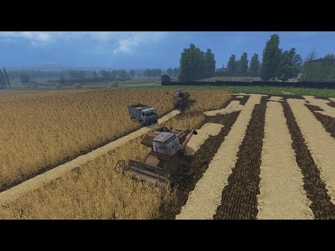 Видео: Farming Simulator 2015 Варваровка #3 Уборка, Стройка