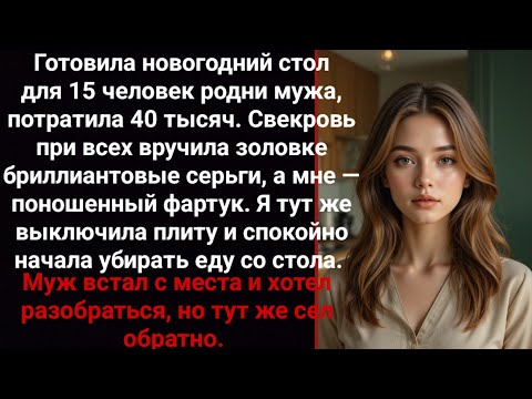 Видео: После поступка свекрови я тут же выключила плиту и спокойно начала убирать еду со стола.