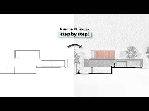 Видео: Архитектурный фасад в Photoshop за 10 минут + бесплатный набор кистей