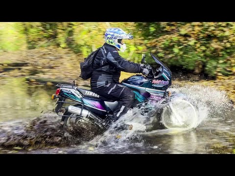 Видео: Как турынды мост ехали - Yamaha Super Tenere, Kawasaki KLE500, Honda Transalp