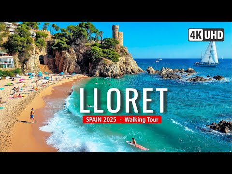 Видео: Пешеходная экскурсия по ЛЛОРЕТ-ДЕ-МАР 🇪🇸🌴 | Потрясающие пляжи, оживленные улицы и ночная жизнь!