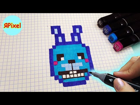 Видео: Как нарисовать по клеточкам БОННИ из игры ФНАФ #FNAF #БОННИ #ФНАФ #Bonnie