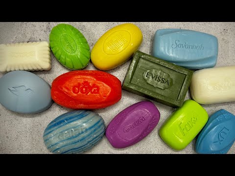 Видео: ASMR soap/ Dry soap cutting 💙💚❤️💜🤍🩵/ Резка сухого мыла 