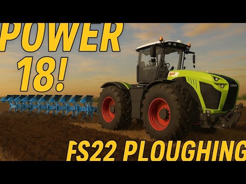 Видео: Claas xerion 4200 | lemken  titan 18 | plowing |  вспашка | pflugen | labour| fs22