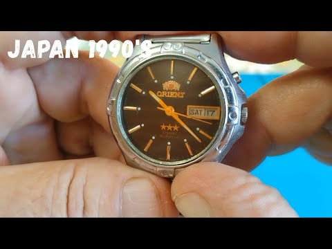 Видео: Old vintage ORIENT THREE STARS mechanical watch with autowinding Механические часы с автоподзаводом