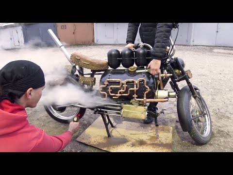Видео: Паровой мотоцикл. 7 серия